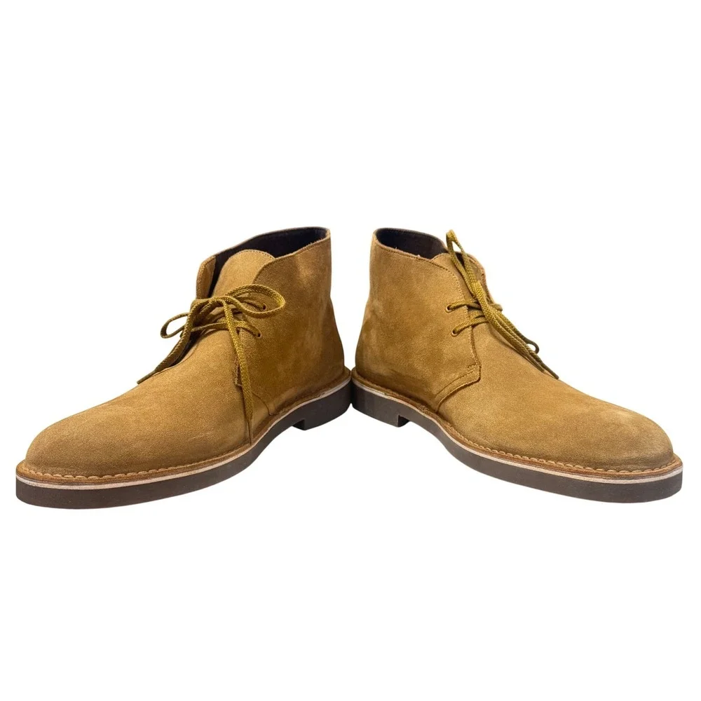 Clarks Bushacre 2 Chukka Boots Mens 15 Tan Suede Ankle Lace Up Shoes‎ NWOB